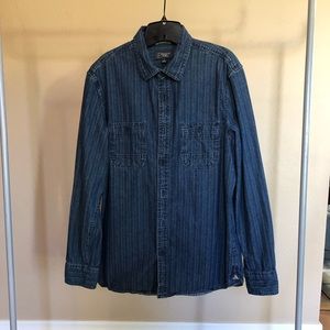 Wallin & Bros denim longsleeve w/ white pinstripes